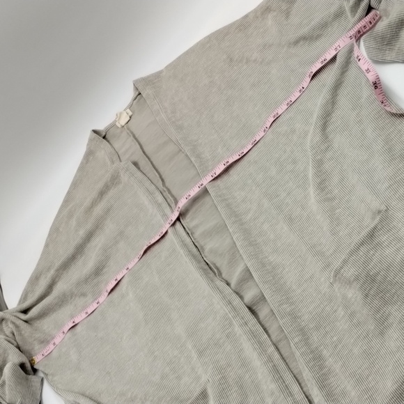 Donni open cardigan OSFA taupe beige ribbed lightweight with pockets Donni - Picture 9 of 11